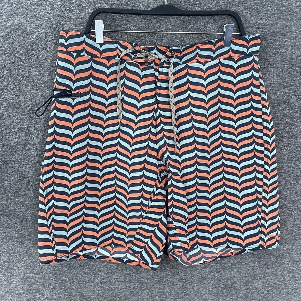 Patagonia Board Shorts Mens 36 Multicolor Wavefarer Nylon Swim Trunks Quick Dry
